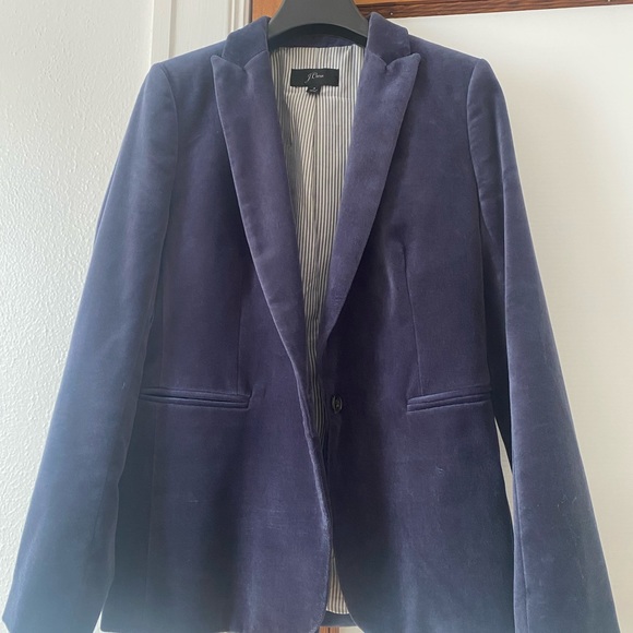 JCrew velvet blazer / Blue / Small (4) - Picture 2 of 6